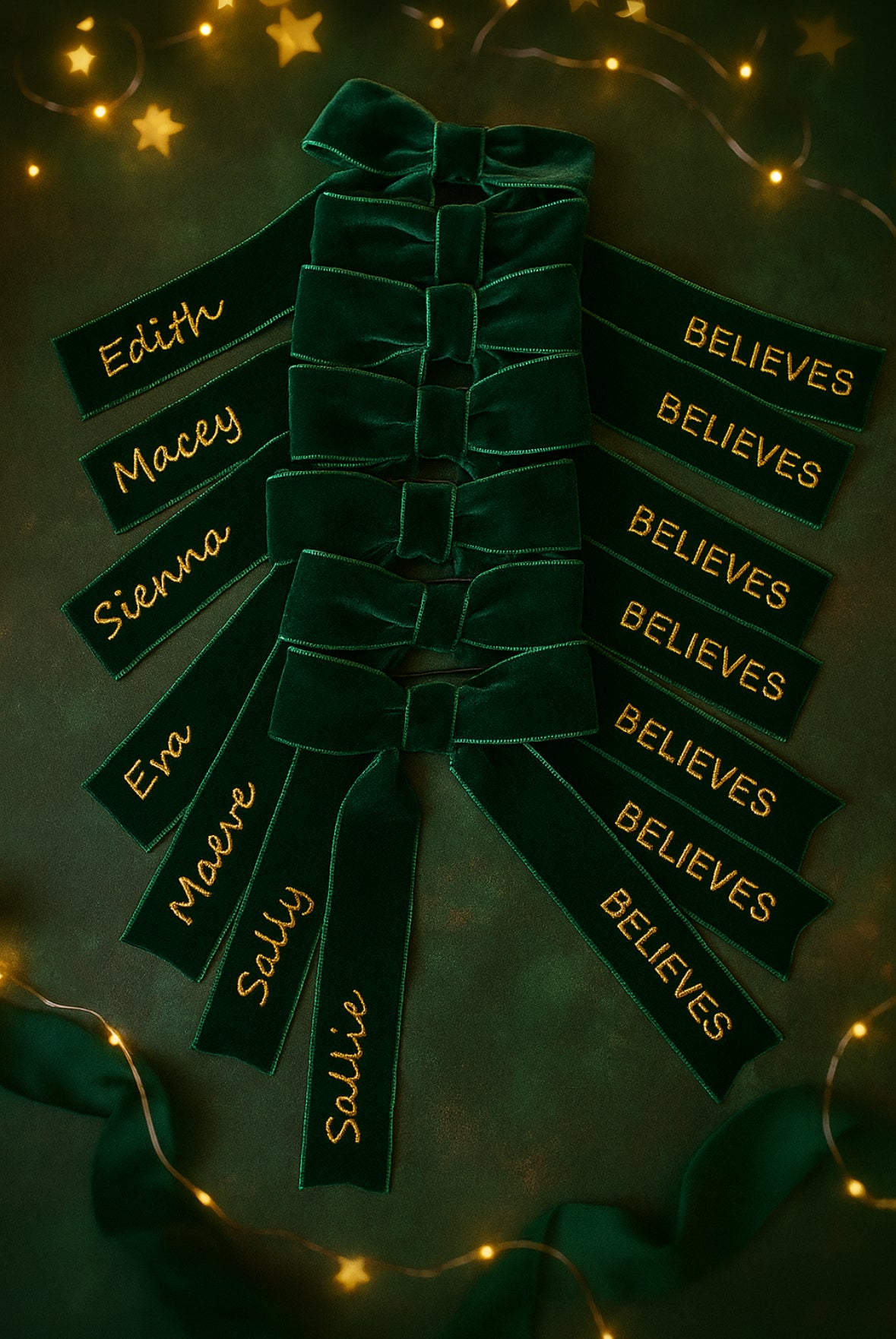 Handmade Velvet personalised bows