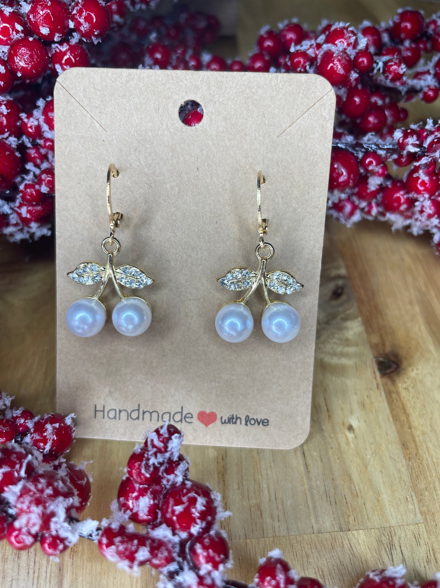 Gold Pearl cherry huggies