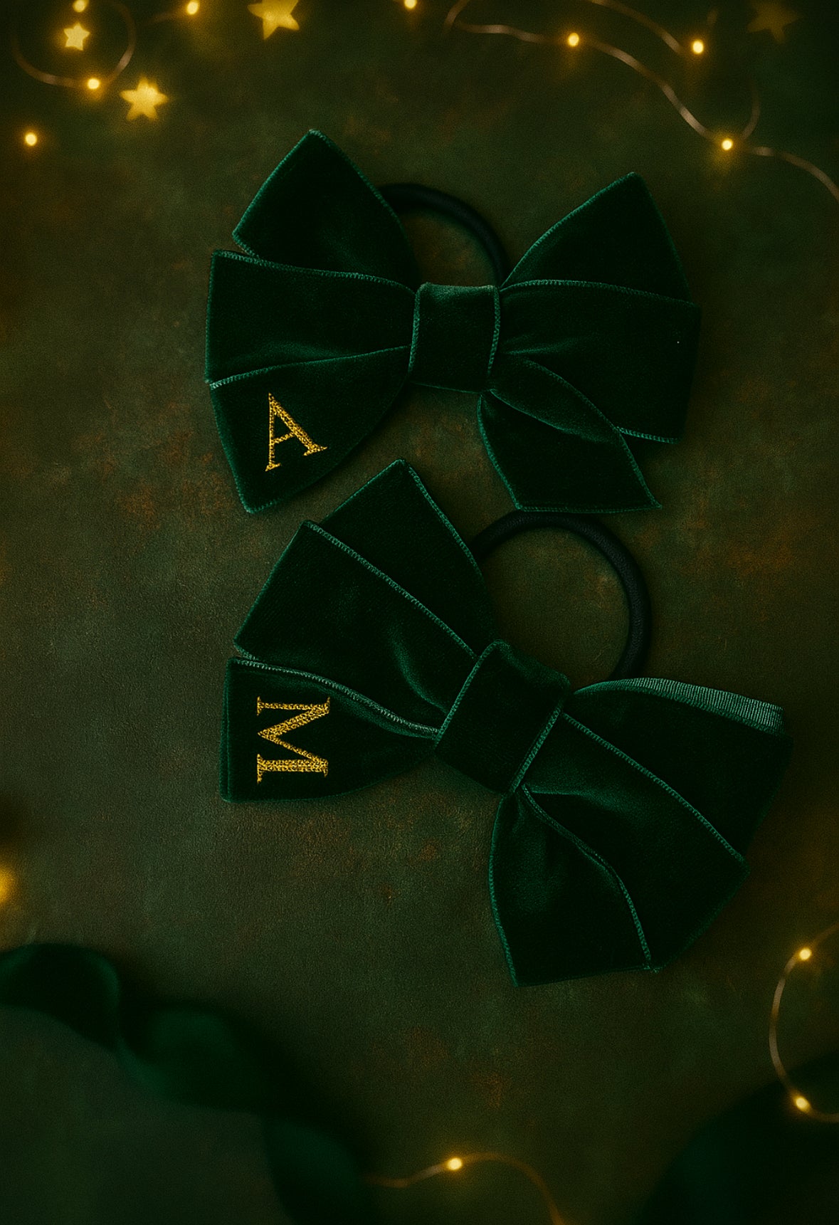 Handmade Velvet personalised bows