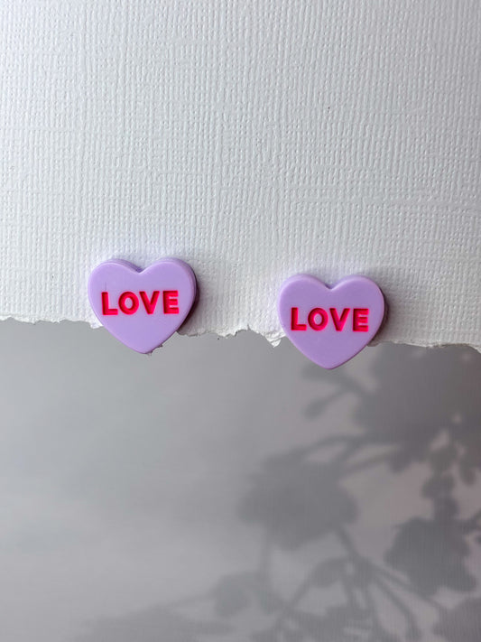 Conversation Heart Studs