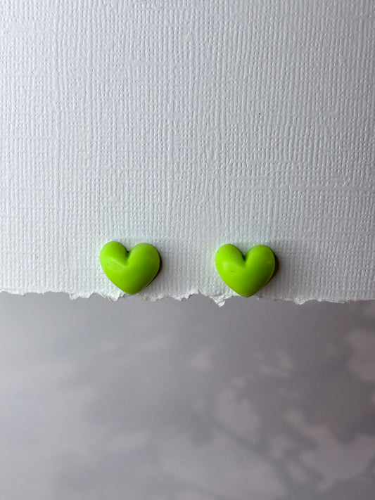 Green heart studs
